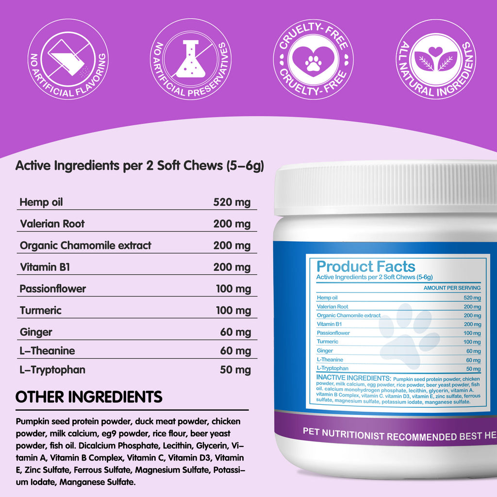 Worafy Hemp Calming Chews For Dogs/CHICKEN