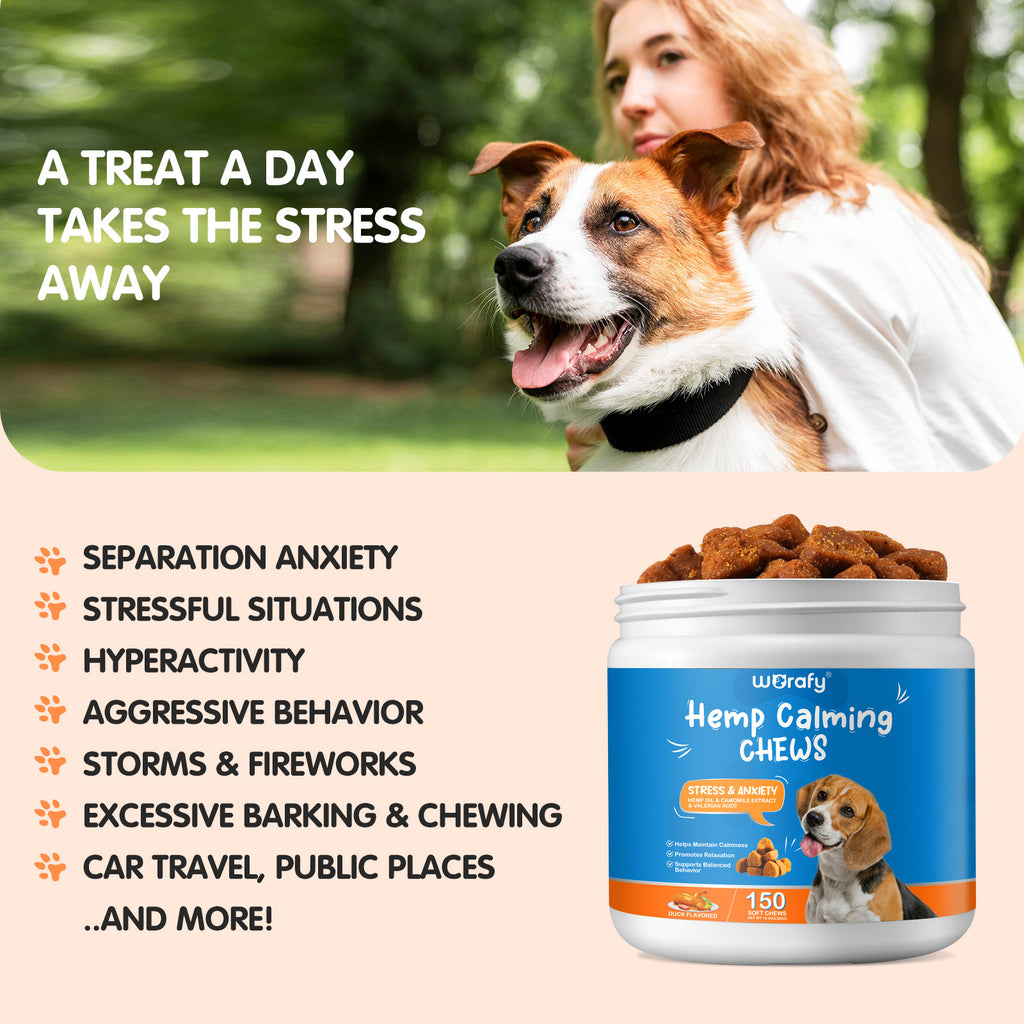 Worafy Hemp Calming Chews For Dogs/DUCK
