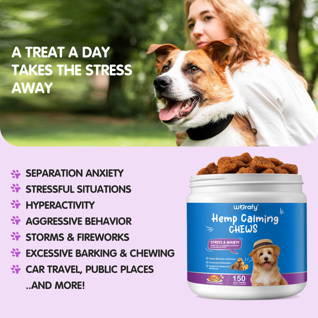 Worafy Hemp Calming Chews For Dogs/CHICKEN
