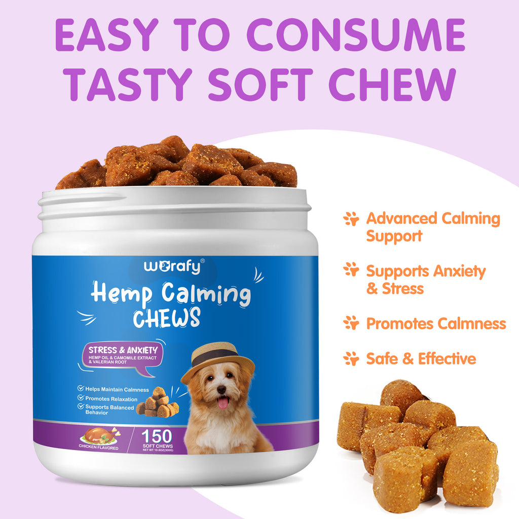Worafy Hemp Calming Chews For Dogs/CHICKEN