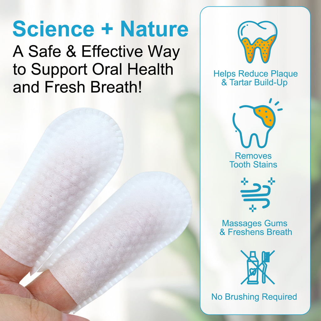 Worafy Dental Care Finger Wipes For Dogs and Cats 50 Wipes