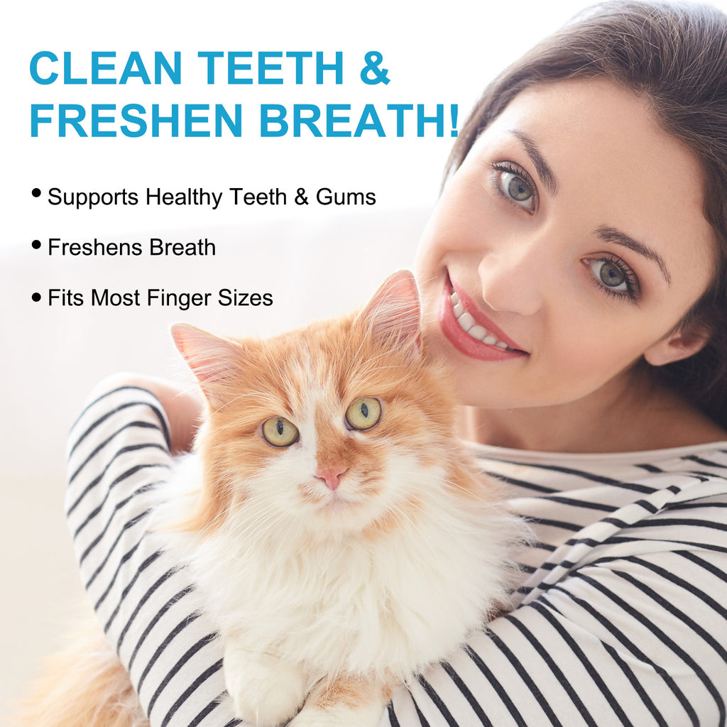 Worafy Dental Care Finger Wipes For Dogs and Cats 50 Wipes