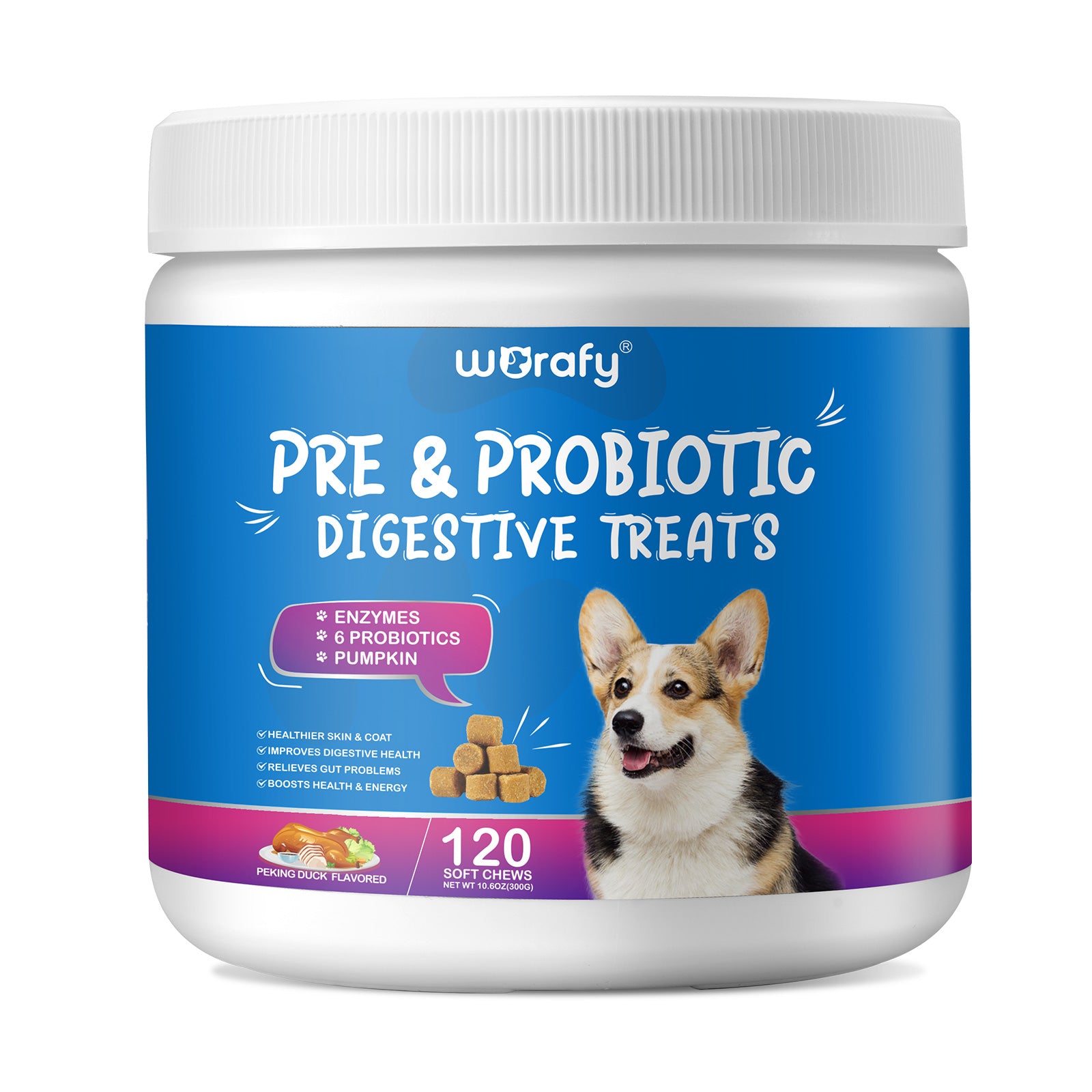 Worafy Pre & Probiotic Digestive Treats For Dogs