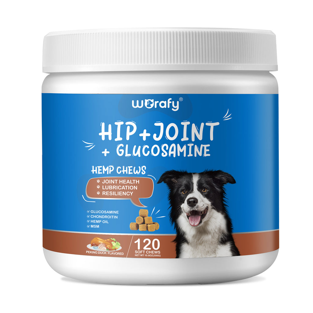 Worafy Hip + Joint + Glucosamine Hemp Chews For Dogs