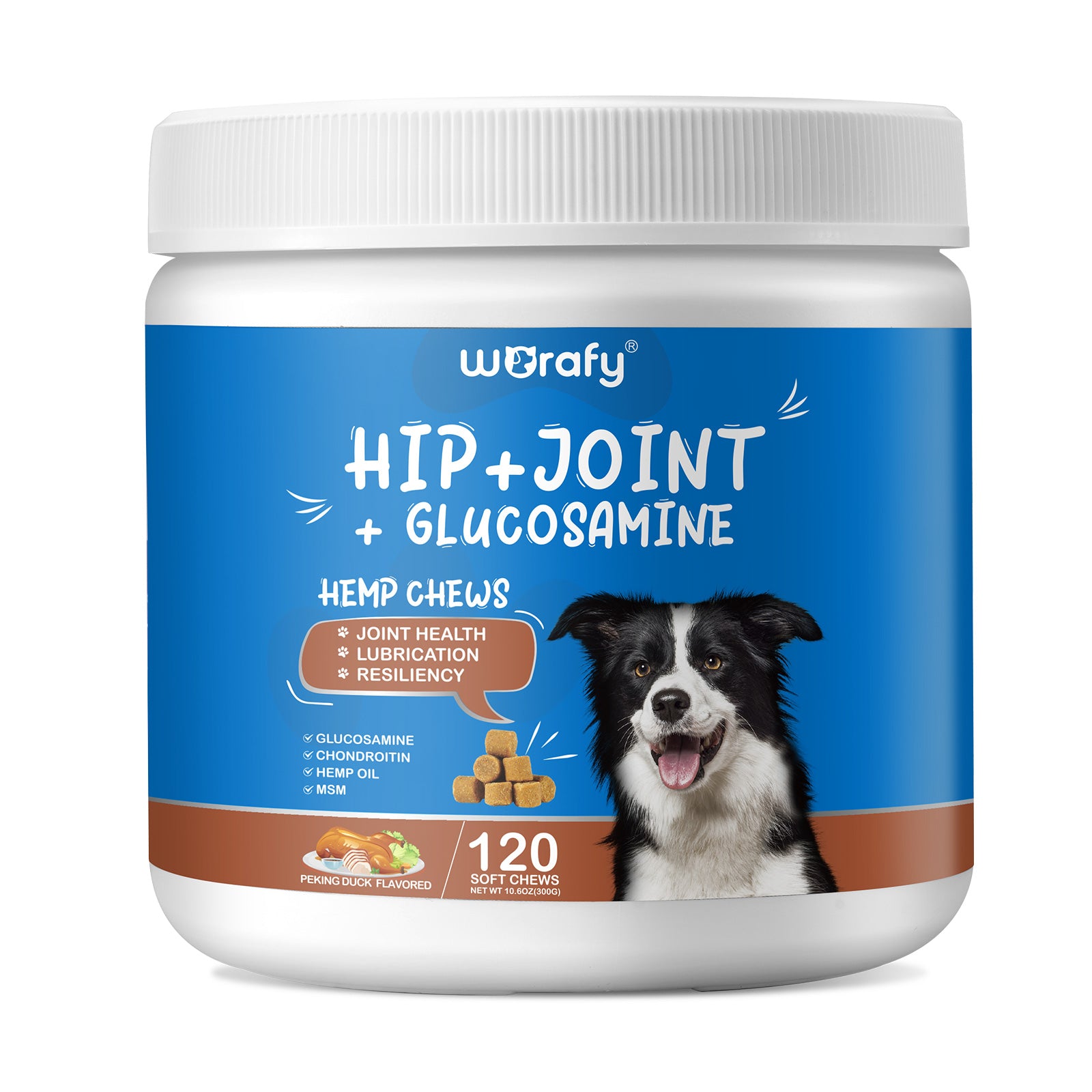 Worafy Hip + Joint + Glucosamine Hemp Chews For Dogs