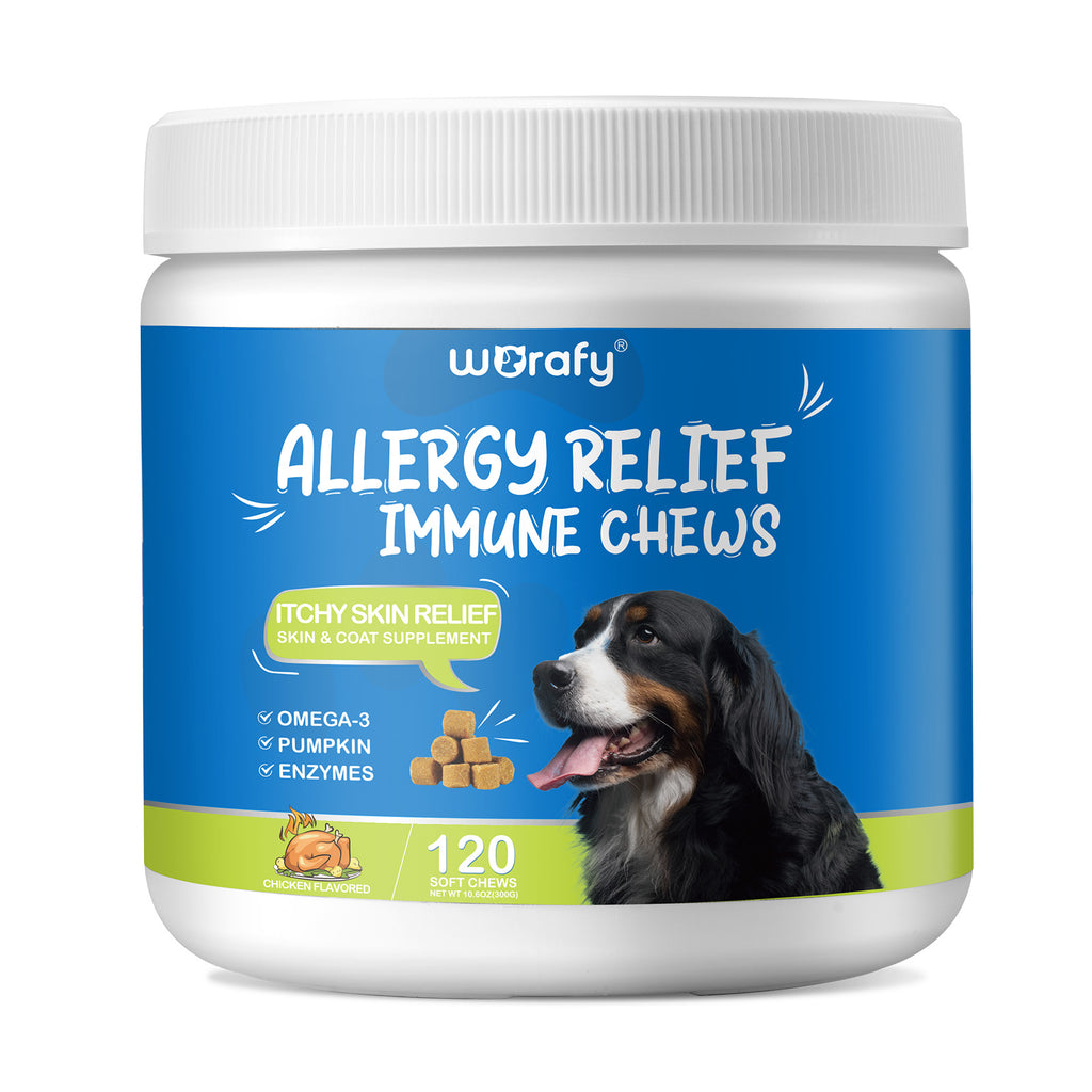Worafy Allergy Relief Immune Chews for Dogs