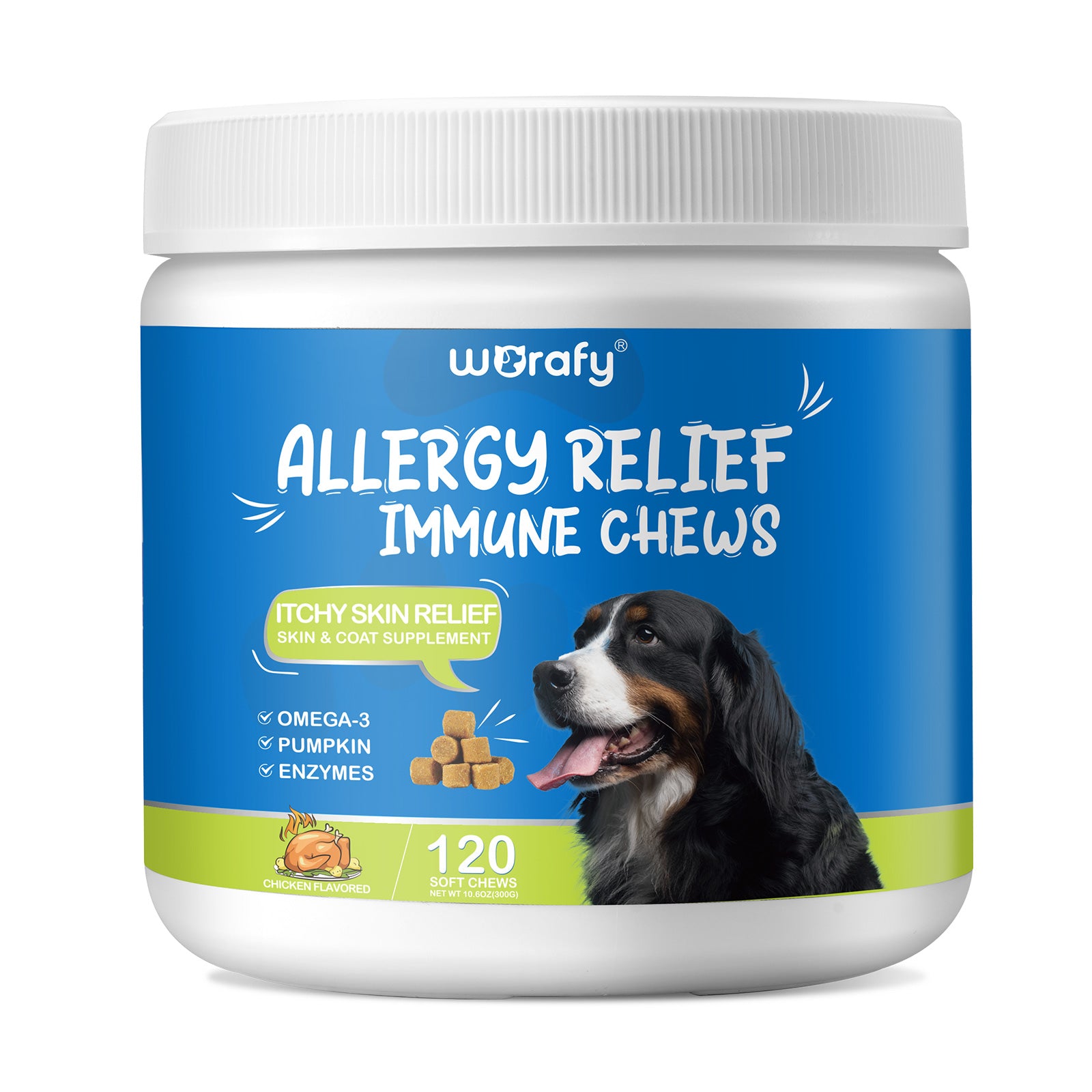 Worafy Allergy Relief Immune Chews for Dogs