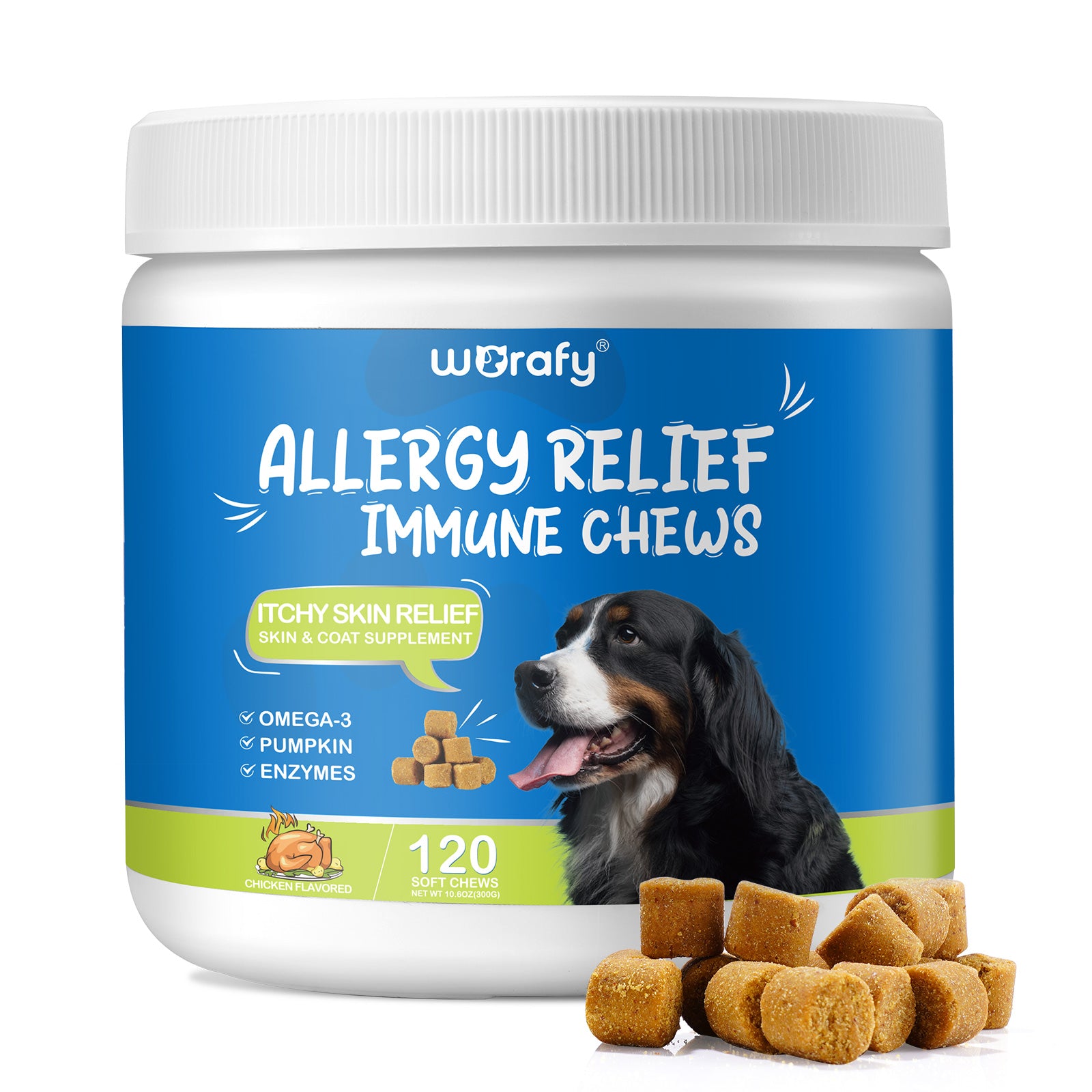 Worafy Allergy Relief Immune Chews for Dogs