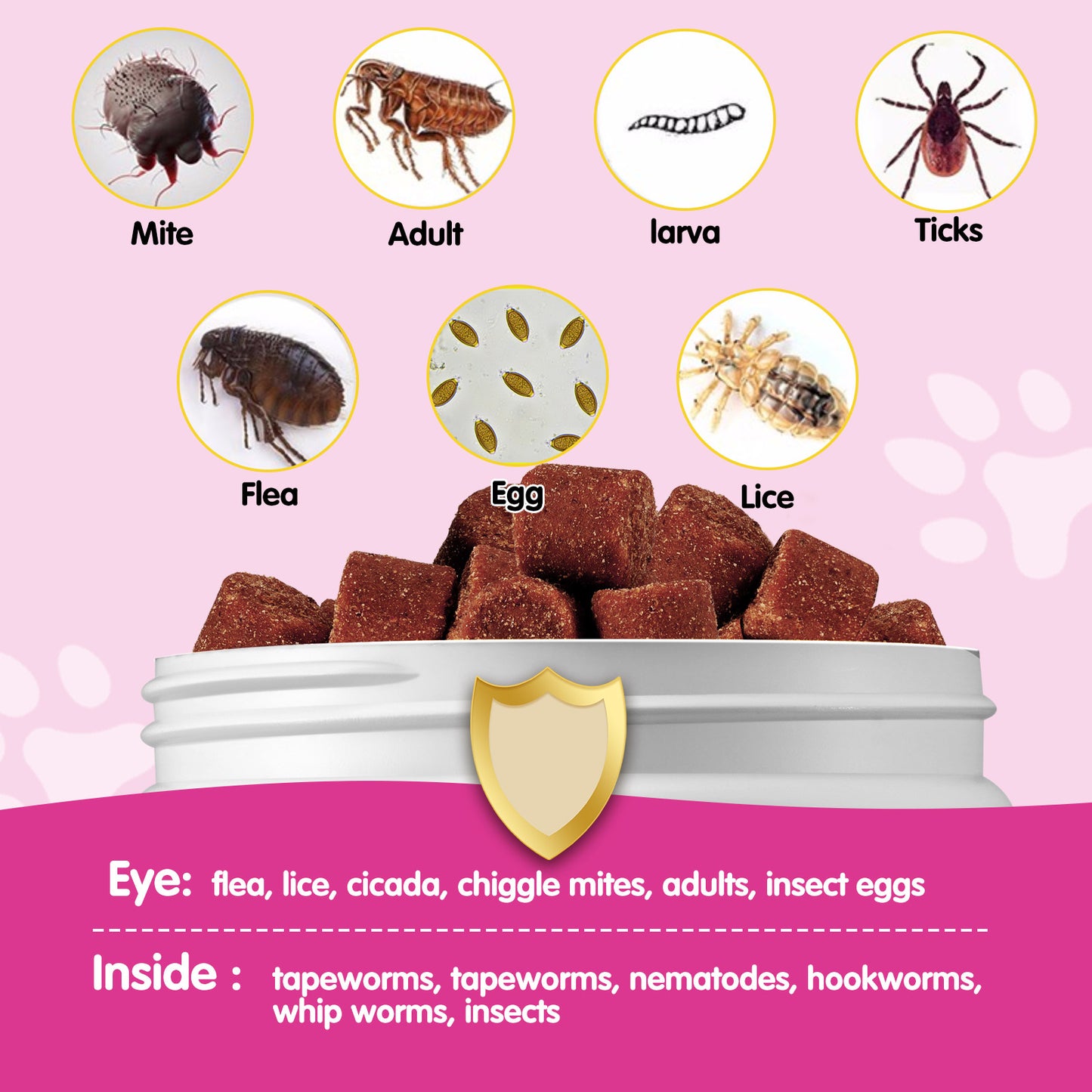 Worafy Flea & Tick Chews For Dogs