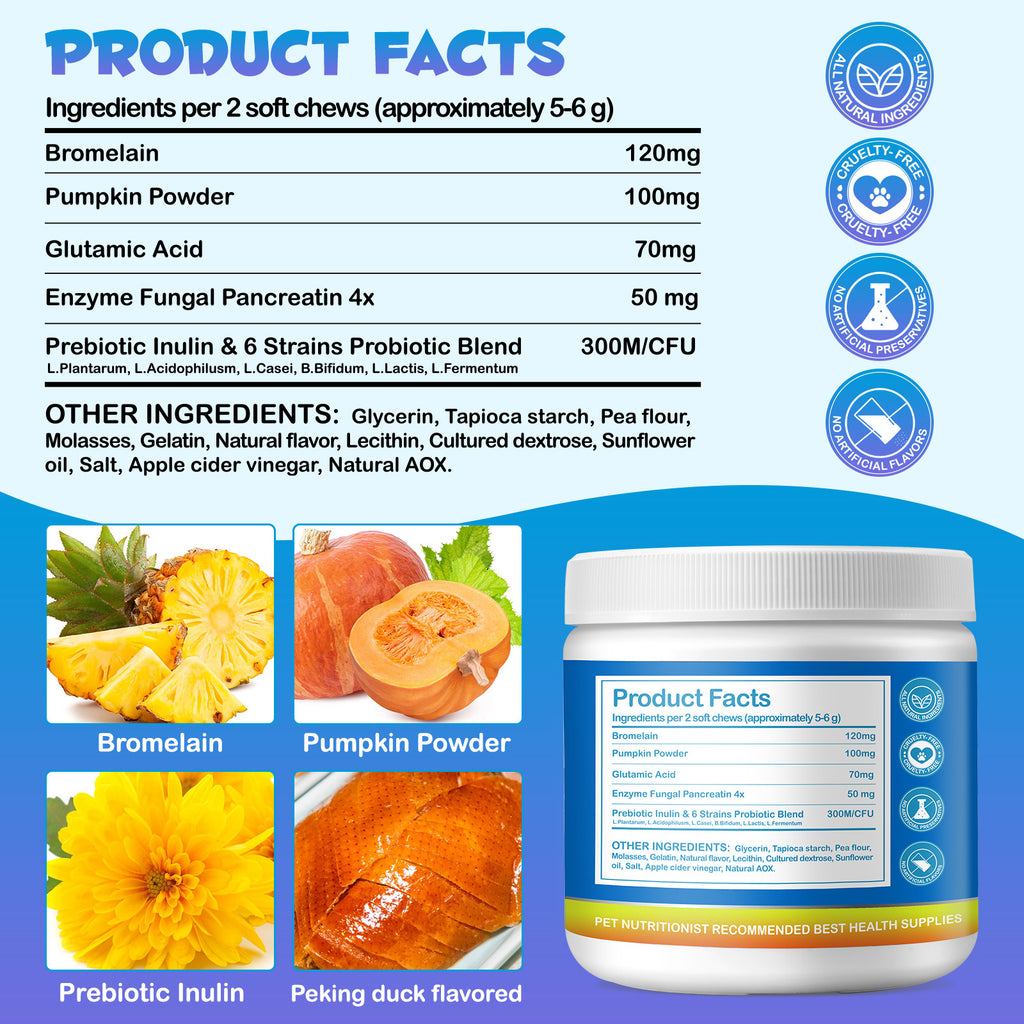 Worafy No Poo Immune Chews For Dogs