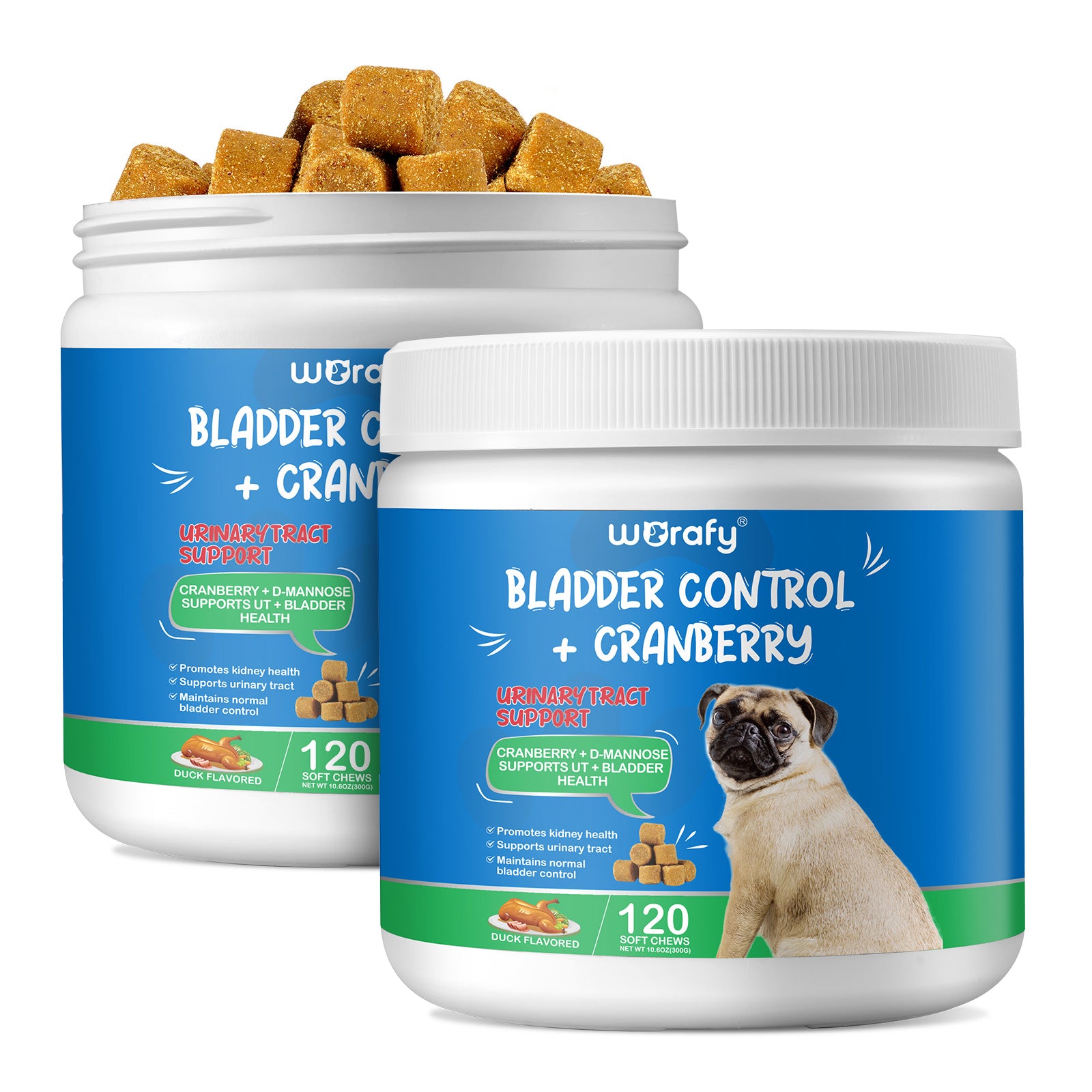 Worafy Bladder Control & Cranberry Chews For Dogs