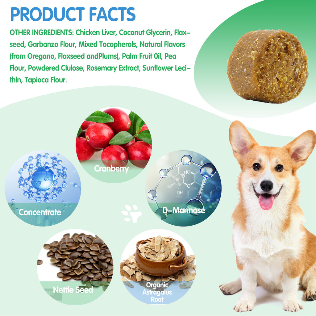 Worafy Bladder Control & Cranberry Chews For Dogs