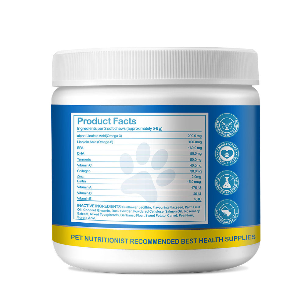 Worafy Skin & Coat Omega Treats For Dogs