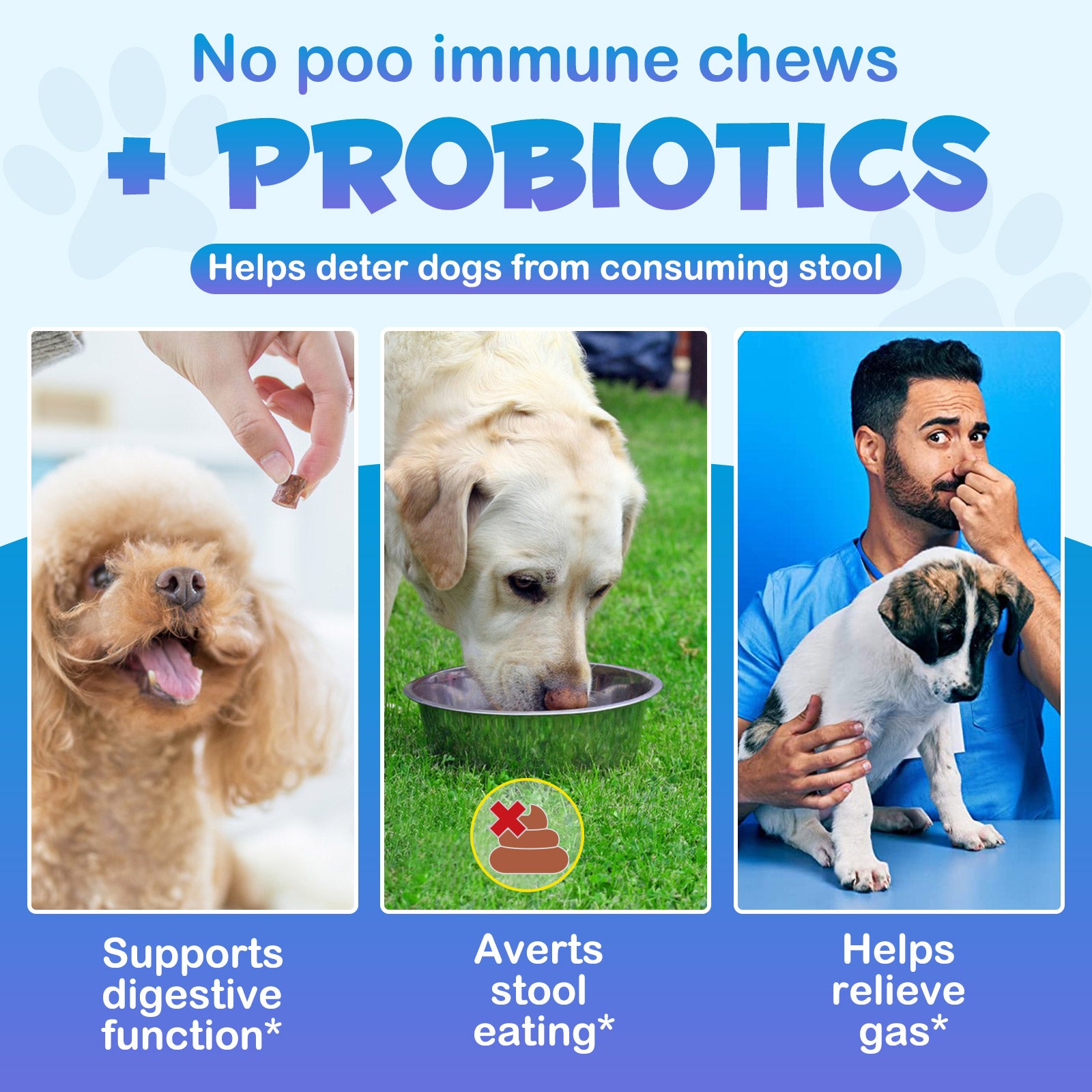 Worafy No Poo Immune Chews For Dogs