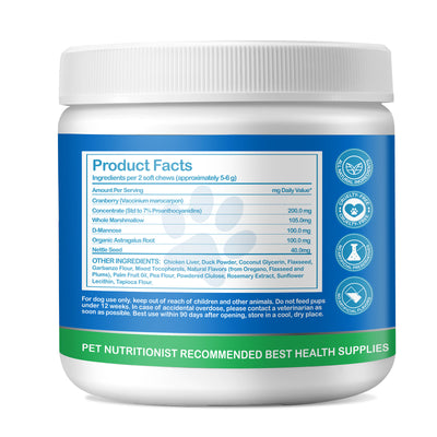 Worafy Bladder Control & Cranberry Chews For Dogs