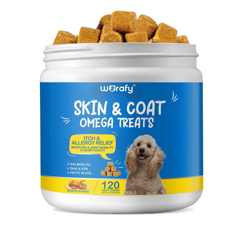 Worafy Skin & Coat Omega Treats For Dogs